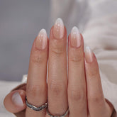 BTArtbox almond press-on nails packaging, compact for easy storage and travel.