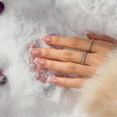 BTArtbox Ice Veil nails on a hand demonstrating square tip