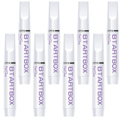 BTArtbox nail glue 8-tubes bundle offers strong, long-lasting bonds for DIY nails.