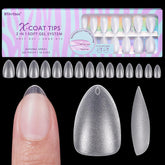 BTArtbox short almond nail tips close-up showing natural shape for easy extensions.