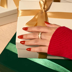 BTArtbox soft gel red color close-up showing natural-looking manicure.