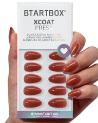 BTArtbox Tea Nail Set in brown-tea hue for elegant daily wear.
