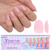 BTArtbox XCOATTIPS matte almond nail tips in extra-short length for natural-looking nails.
