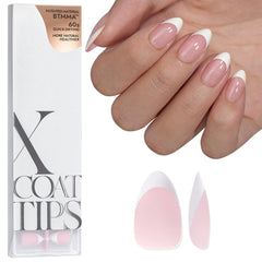 BTArtboxNails French gel nail tips in pink short almond for at-home salon results.