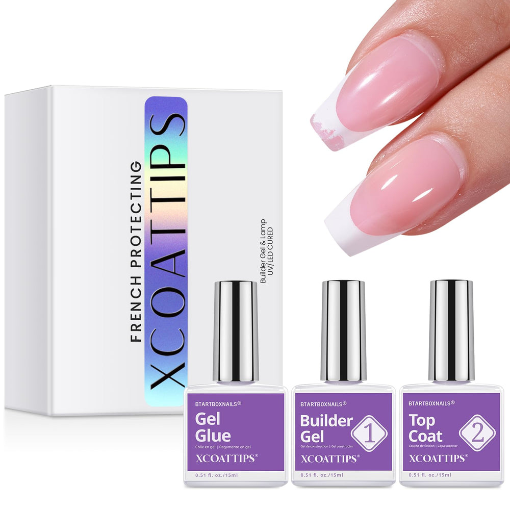 BTArtboxnails nail tips builder gel set for long-lasting French tips