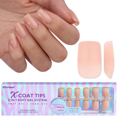 BTArtboxnails short square gel tips with primer improve adhesion and quick styling