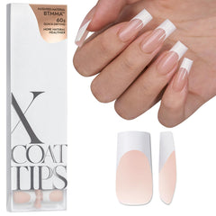 BTArtboxnails soft gel nail tips ready for salon-like French designs.