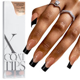 BTArtboxnails XCOATTIPS black French tip nails for quick at-home style