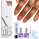 BTArtboxnails XCOATTIPS brown soft gel nail tips for home French manicure