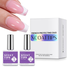 BTArtboxnails XCOATTIPS builder gel 15ml shown for smooth application and long-lasting French tips