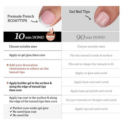 No base gel polish needed for basic toe tips.