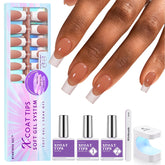 BTArtboxnails XCOATTIPS French tip brown tips for a durable salon-style manicure
