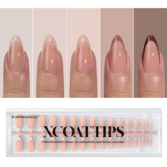 BTArtboxnails XCOATTIPS almond French tips for a quick, polished manicure