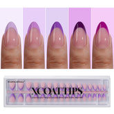 BTArtboxnails XCOATTIPS purple French tips bottle displayed for at-home design.