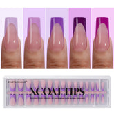BTARTBOXNAILS XCOATTIPS purple French tip close-up for salon-ready nails