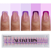 BTArtboxnails XCOATTIPS purple french tip for quick at-home chic manicure