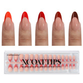 BTArtboxNails XCOATTIPS red French tip nails for a bold Valentine look.