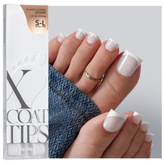 BTARTBOXNAILS XCOATTIPS toe nail tips pack front view for easy pedicure prep