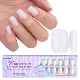 BTArtboxnails XS short square milky white tips for natural coverage.