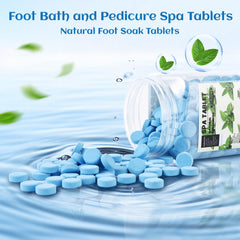 BTTEUYE foot bath tablets dissolving in water to refresh and soften feet.