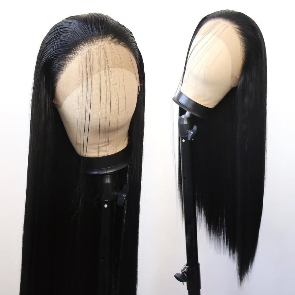 BTWTRY black lace front wig with natural hairline for daily wear