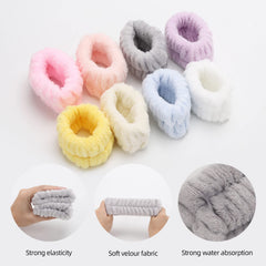 BTYMS multicolor pack wrist bands absorb moisture and prevent splashes.