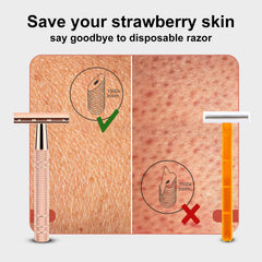 Bulimica anti-slip handle offers secure control during shaving.