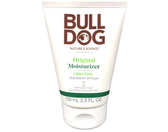 Bulldog Original Moisturizer cream texture close-up for quick absorption.