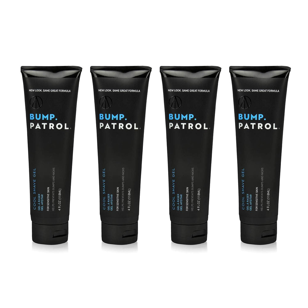 Bump Patrol Cool Shave Gel clear 4oz bottle offers precise, irritation-free shaving.