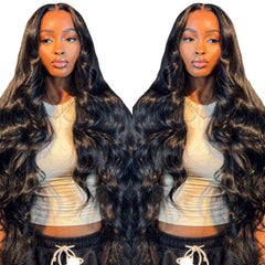 bunGiol glueless wig in 26-inch body wave for natural daily wear.