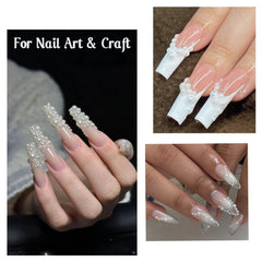 BUNNIEBEAUTY flatback white pearls 6mm for versatile designs