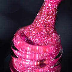BURANO Reflective gel polish bottle front with long-lasting sparkle.