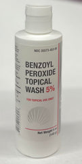 BurelPharma benzoyl peroxide face wash bottle for acne-prone skin.