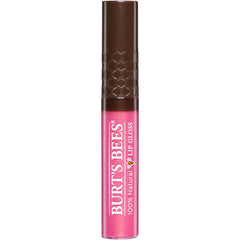 Burt's Bees 100% natural lip gloss packaging highlights clean beauty.