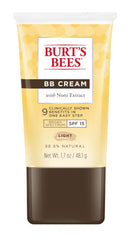 Burt's Bees BB Cream SPF 15 tube with light tint for daily sun protection.