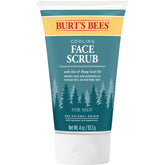 Burt's Bees Cooling Face Scrub jar close-up highlights natural ingredients for refreshed skin.