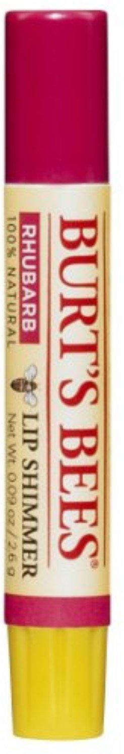 Burt's Bees Lip Shimmer Rhubarb stick provides a hydrating, sheer red tint.
