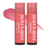 Burt's Bees Lip Tint Balm Hibiscus close-up showing natural pink tint for everyday glow.