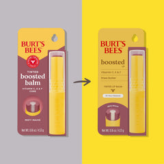 Burt's Bees Misty Mauve swatch on lips with soft, buildable color.