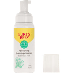 Burt's Bees refreshing foaming cleanser bottle pump for a gentle, refreshing cleanse.
