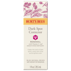 Burt's Bees Renewal Dark Spot Corrector bottle highlights natural retinol alternative for brighter skin