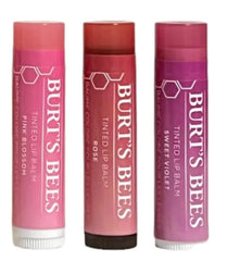 Burt's Bees tinted lip balm close-up on shades