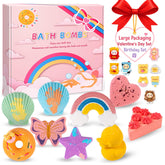 BusyMouth 9XXL bath bombs gift set with decorative box packaging