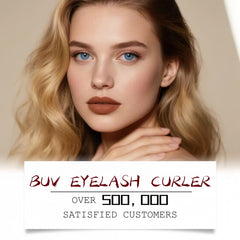 BUV heated eyelash curler LED display shows temperature clearly.