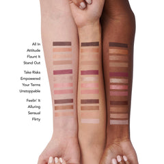 BUXOM Forever Babe satin shades deliver smooth texture with buildable coverage.
