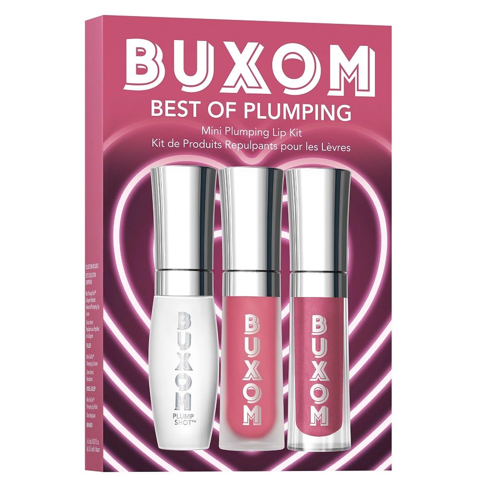Buxom Full-On Lip Polish Mini Brandi swatch shows cooling plump effect