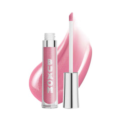 Buxom Full-On Lip Plumper gloss pink shimmer bottle for a radiant, plumped-looking pout.