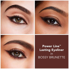 Buxom Power Line Lasting Eyeliner Bossy Brunette precise lash line application.