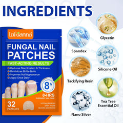 Buyourtaste patches applied on damaged nail for targeted nourishment.