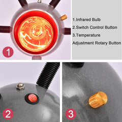 Bxdrlgkdi tilt-arm lamp helps precise positioning for even processing.